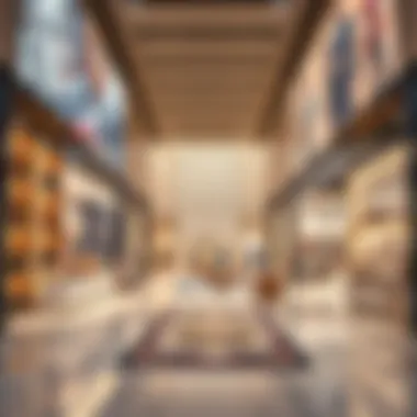 Interior view of a luxury retail store inside a Dubai shopping mall