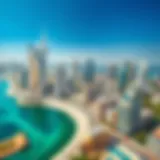 Aerial view of Abu Dhabi skyline showcasing modern architecture