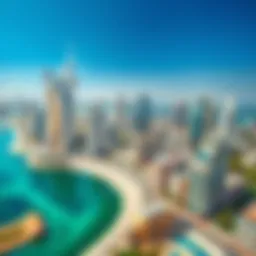 Aerial view of Abu Dhabi skyline showcasing modern architecture