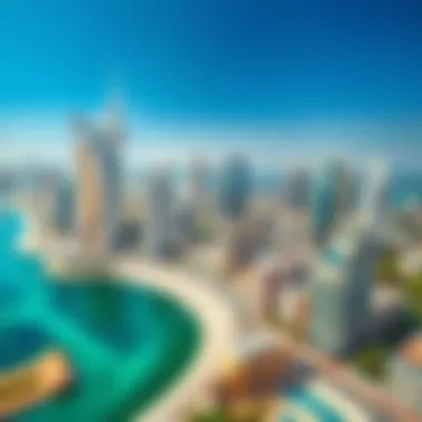 Stunning Architectural Marvels of Abu Dhabi Aerial view of Abu Dhabi skyline showcasing modern architecture