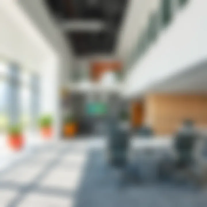 Functional Interior Design of Acico Business Park Vibrant interior space of Acico Business Park demonstrating functionality