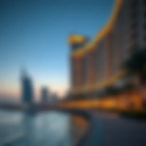 Stunning architectural view of Address JBR during sunset