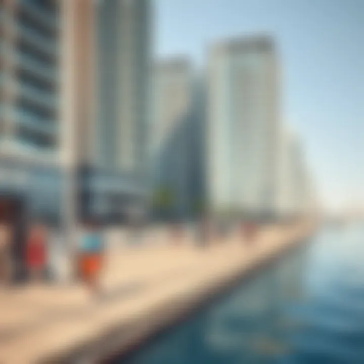 Lively Waterfront Activities at Address JBR Vibrant community life in Address JBR with waterfront activities