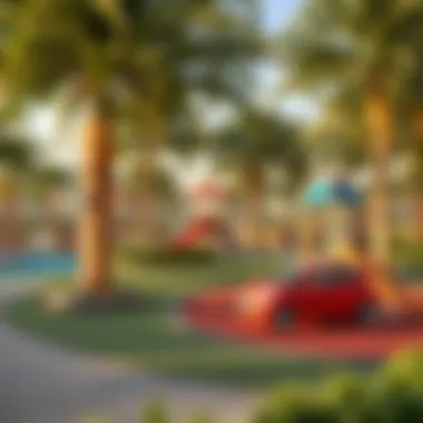 Community park in Al Badaa featuring recreational facilities