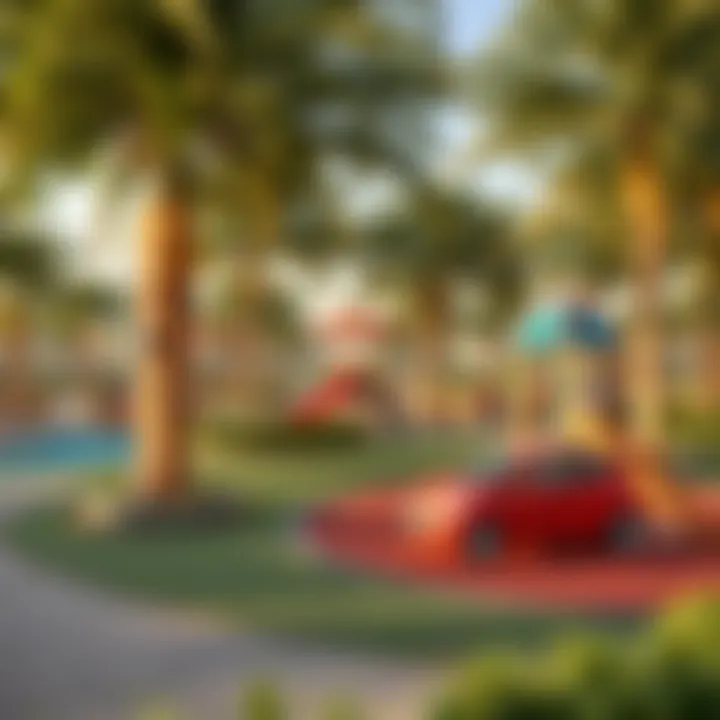 Community park in Al Badaa featuring recreational facilities