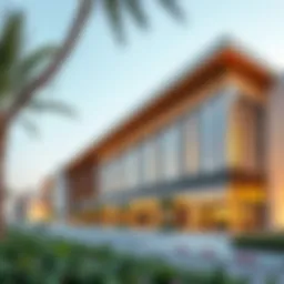 Exterior view of Al Barsha Community Center showcasing modern architecture