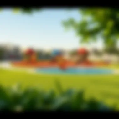 Green parks and playgrounds in Al Jadda, highlighting family-friendly amenities.