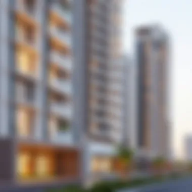 Stylish residential buildings in Al Jadda representing contemporary living.