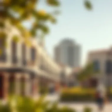 Overview of Al Khail Gate locality with vibrant community features