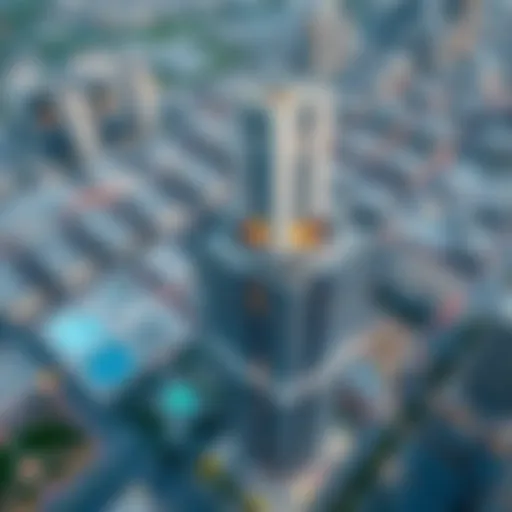 Aerial view of Al Moosa Tower 2 showcasing its modern architecture