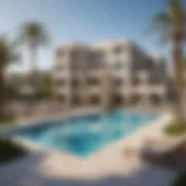 Top-tier Amenities at Al Zain Residence Luxurious amenities in Al Zain Residence including a swimming pool and fitness center
