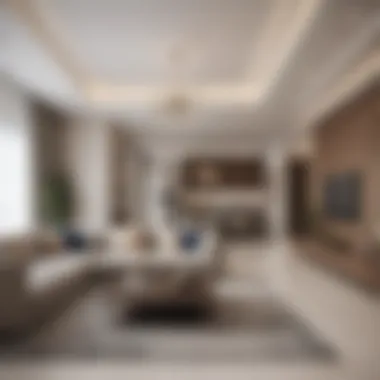Elegant Interior Design of Al Zain Residence Interior view of a beautifully designed apartment in Al Zain Residence