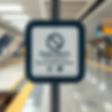 Signage indicating service disruptions on Dubai Metro