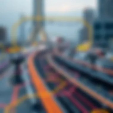 Urban transit map of Dubai