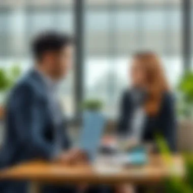 A financial advisor discussing insurance options with a client