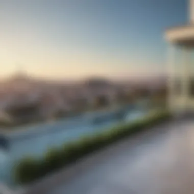 Breathtaking View from a Contemporary Belvedere A stunning belvedere overlooking a vibrant cityscape