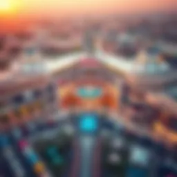 Aerial view of Barari Mall showcasing its architectural splendor