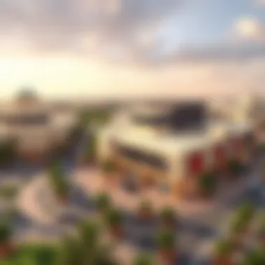 Panoramic view of Barari Mall's vibrant surrounding community