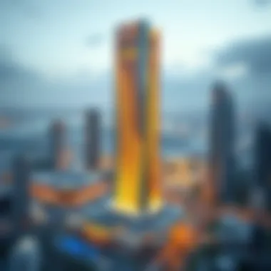 Surrounding skyline and infrastructure around Bay Gate Tower.