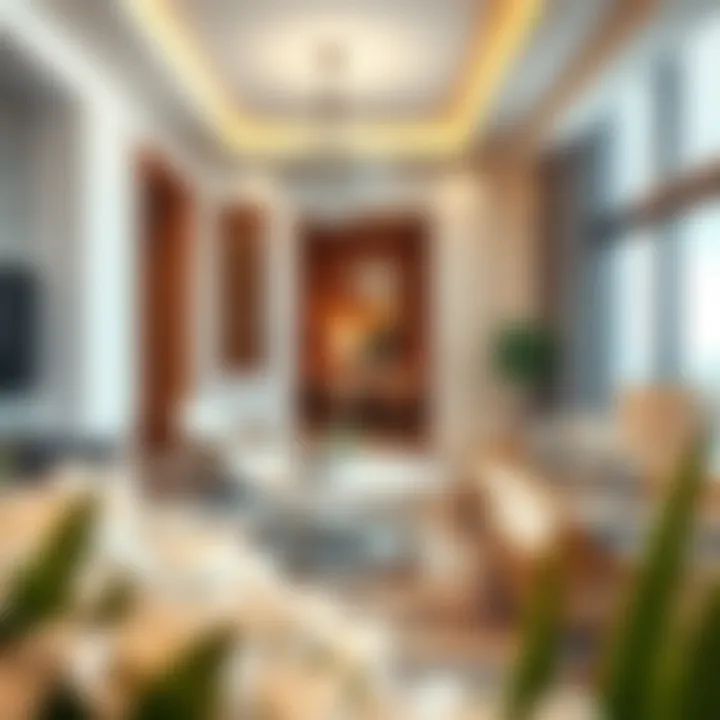 Luxurious interior of a Beach Isle Towers apartment highlighting exquisite finishes