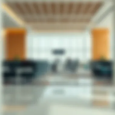 Business center and workstations in a Dubai lounge