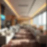 Luxurious lounge seating area in Dubai Airport