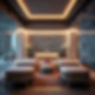 Serene relaxation zone with spa facilities in Dubai Airport lounge