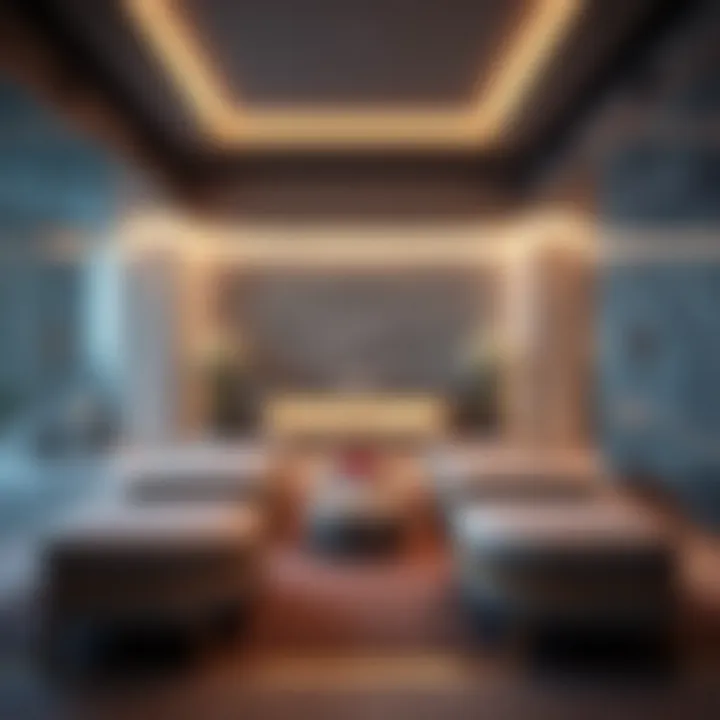 Serene relaxation zone with spa facilities in Dubai Airport lounge