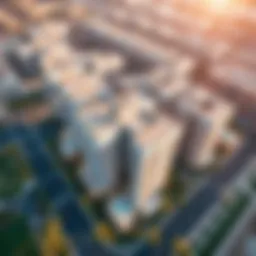 Aerial view of Bloom Heights showcasing its architectural design