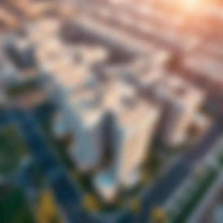 Aerial view of Bloom Heights showcasing its architectural design