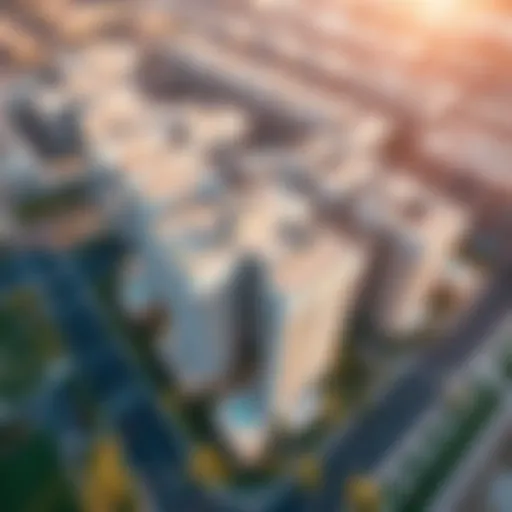 Stunning Aerial Perspective of Bloom Heights Aerial view of Bloom Heights showcasing its architectural design