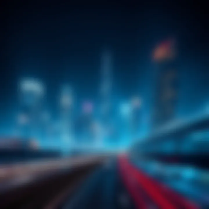 Skyline of Sheikh Zayed Road showcasing modern architecture