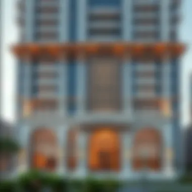 Facade Features of Burj Binghatti Architectural details of Burj Binghatti's facade