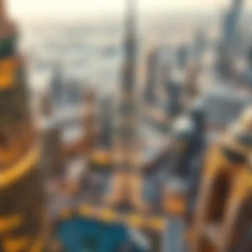 Architectural Marvel of Burj Khalifa Aerial view of Burj Khalifa showcasing its architectural grandeur