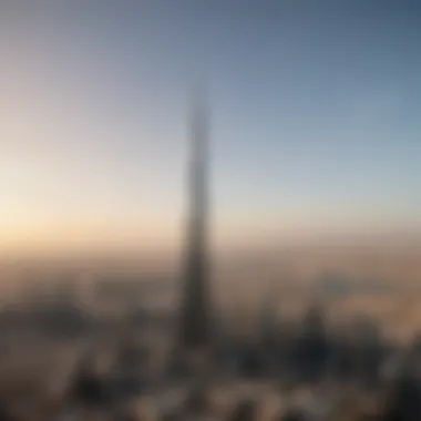 Burj Khalifa Dominating the Dubai Skyline Dubai skyline featuring Burj Khalifa