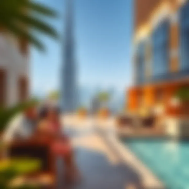 Residents enjoying recreational facilities in Burj Khalifa