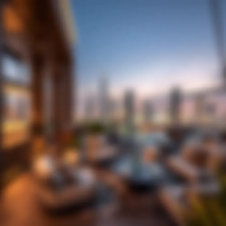 Exclusive Rooftop Lounge Experience An exclusive rooftop lounge with stunning views of the city.