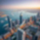 Aerial view of Business Bay showcasing its skyline