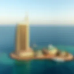 Stunning view of By the Sea Tower against the backdrop of the ocean