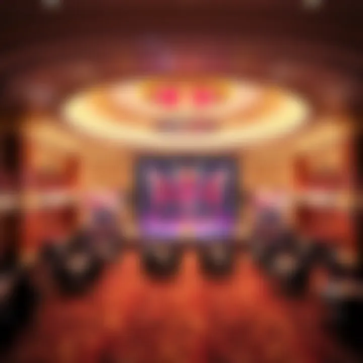 Entertainment venue hosting a vibrant show at Caesars Palace Dubai