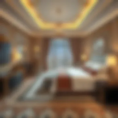 Luxurious guest room interior at Caesars Palace Dubai