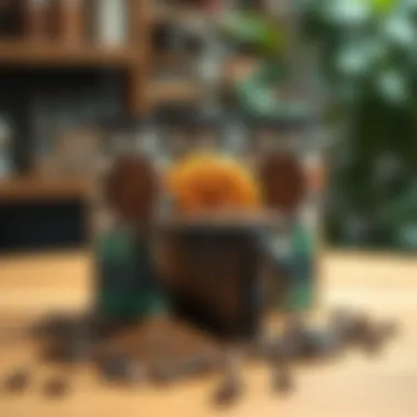 An artisan coffee blend presentation with unique flavor notes