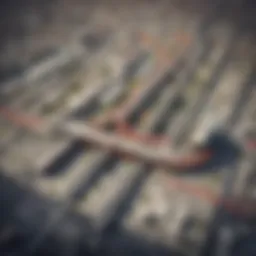 Dubai Red Line Metro map showcasing key stations