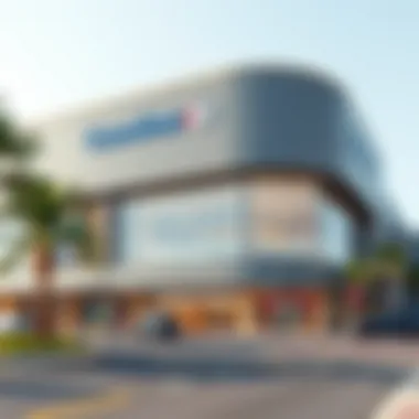 Exterior view of Carrefour showcasing its modern architecture