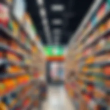 Aisles filled with diverse products inside Carrefour