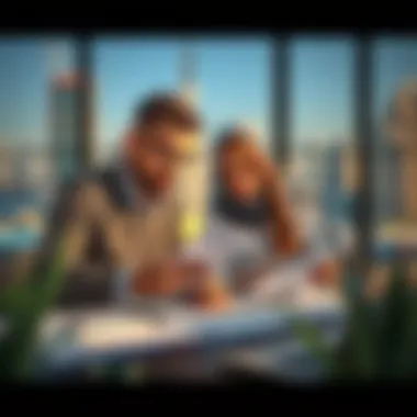 Investors reviewing property documents