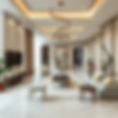 Luxurious apartment interiors reflecting contemporary design