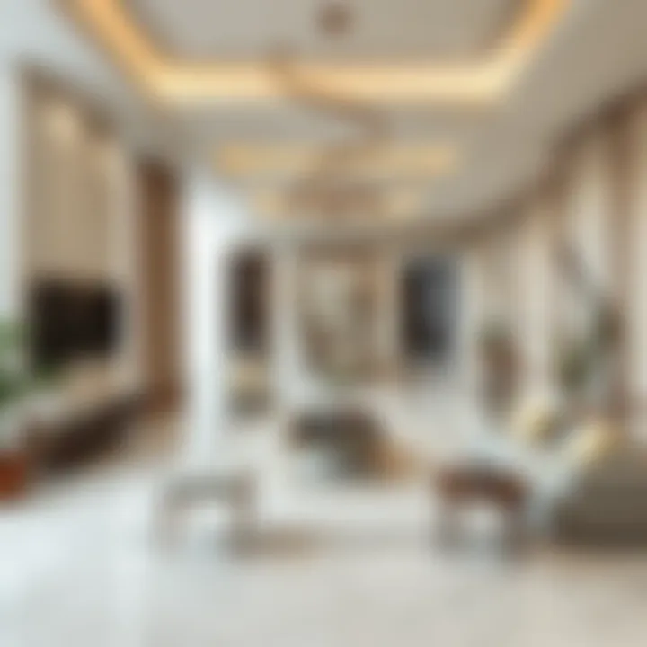 Luxurious apartment interiors reflecting contemporary design