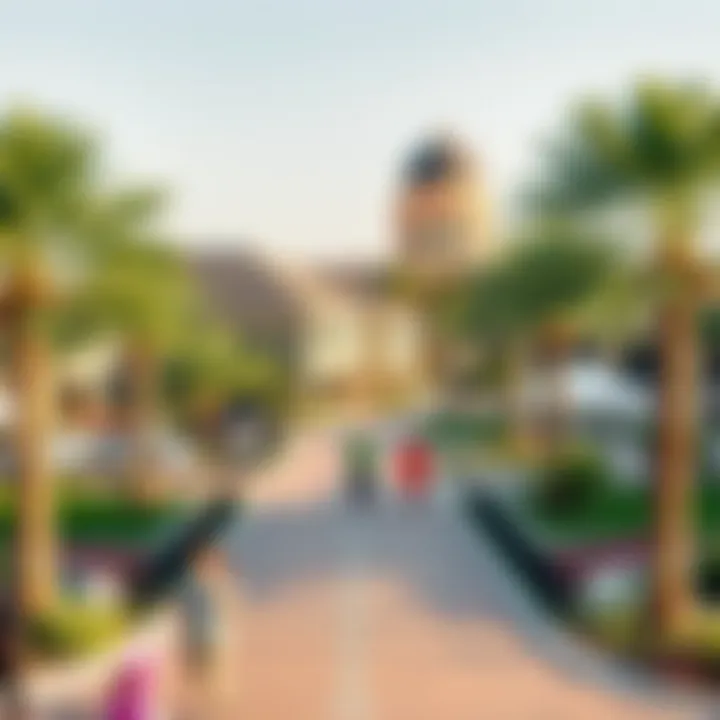 Community Life in Meydan Vibrant community life in Meydan with parks and recreational areas