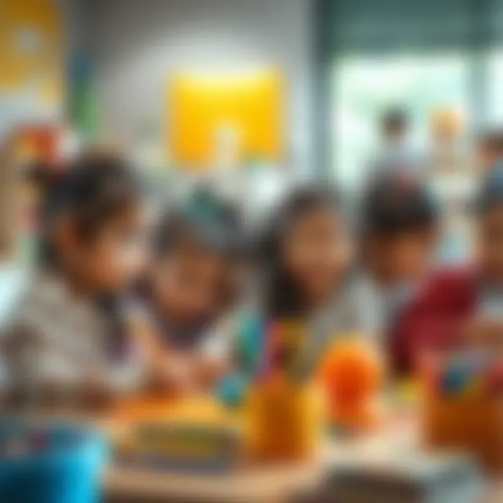 A diverse group of children participating in a creative activity